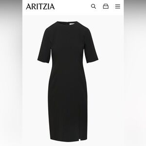 Aritzia Exalt Black Classy Crewneck Dress Size 4 NWT
